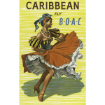 Caribbean travel poster
