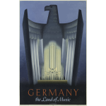 Vector graphics of German vintage travel poster