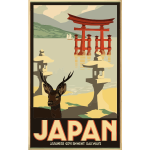 Vintage tavel poster of Japan
