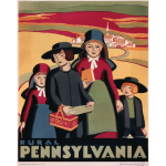 Travel poster of rural Pennsylvania