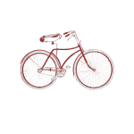 Old bike vector image