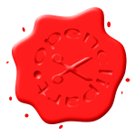 Red wax seal image