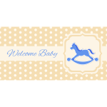 Welcome baby greeting card boy