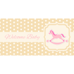 Welcome baby greeting card girl