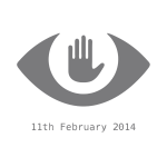 Fight against mass surveillance red sign vector illustration