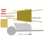 Full size wood wheelbarrow plan vector image