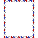 Wiggly Frame Red White Blue color
