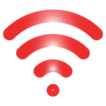 Red wireless signal