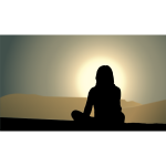Woman and sunset