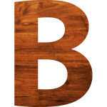 Wood texture alphabet B