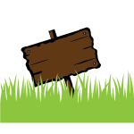 Wooden Sign In Grass