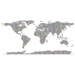World Map Bubbles Prismatic