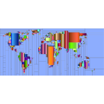 World Map Mondrian Mosaic 7