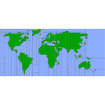 World Map Mondrian Mosaic