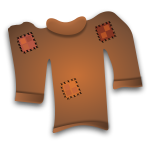 Vector clip art of a worn out sweater