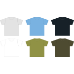 XL-size blank t-shirt template vector drawing