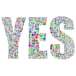 Yes And No Typography Prismatic