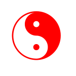 Red yin yang