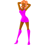 Exotic dancer in pink