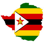 Zimbabwe Flag Map