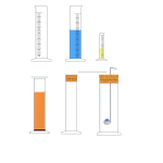 Measuring cylinders vector drawing