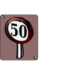 Speed warning sign cartoon
