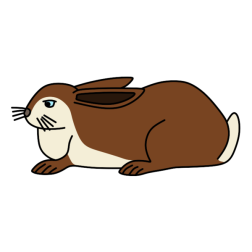 Brown Rabbit Vector Illustration