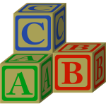 ABC blocks vector image