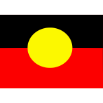 The Australian Aboriginal flag vector clip art