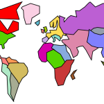Abstract Inaccurate World Map