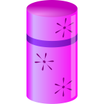 Shiny Pink and Purple Cylinder Container
