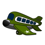 Military airplane cartoon vector