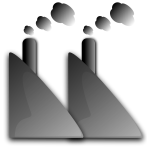 Factory chimneys vector graphics