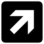 AIGA forward right inverted arrow sign vector image