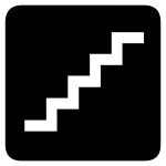 AIGA stairs sign vector image