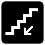 Stairs'' down'' sign vector image