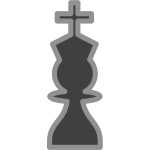 Vector image of dark chess figure king