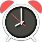 Vector drawing of old style alarm clock with pink detail