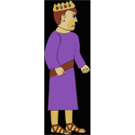 Vector clip art of unhappy king