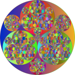 Rainbow fractal art