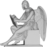 Angel And Stone Tablet 3D