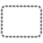 Vector drawing of ant pattern rectangular border