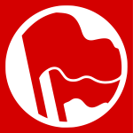 Red anti-fascist logotype illustration