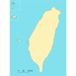 Taiwan Map vector clip art