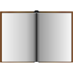 Vector graphics of opened brown book