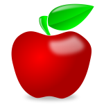 Shiny spot red apple vector image