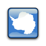 Antarctica vector flag button