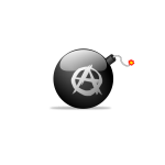 Vector drawing of anarchist bomb