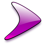 Right facing purple arrow vector image