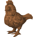 Wooden chicken statue